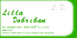 lilla dobriban business card